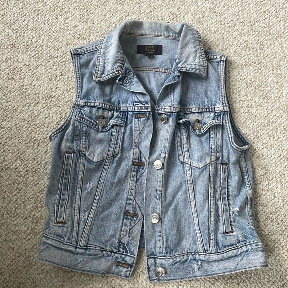 J Crew Denim Vest size M